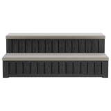 Hot Tub Step with Storage 2-Step Brown and Grey 93 x 57 x 35 cm 42045237