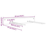 Garden Tool Storage Racks Wall Mounted 8 pcs Black Steel 3309655