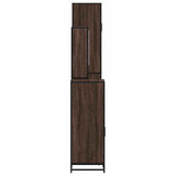 ZNTS 4 Piece Bathroom Furniture Set Brown Oak Engineered Wood 3301224