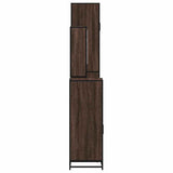 4 Piece Bathroom Furniture Set Brown Oak Engineered Wood 3301234
