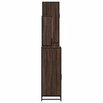ZNTS 4 Piece Bathroom Furniture Set Brown Oak Engineered Wood 3301234