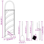 5 Piece Fireplace Tool Set 23x15x66 cm Steel 156378