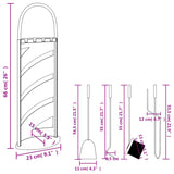 5 Piece Fireplace Tool Set 23x15x66 cm Steel 156378