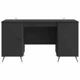 Desk with Shelf Black 142.5 x 50 x 75 cm Engineered Wood 3414631