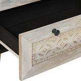 Sideboard White 60 x 33 x 75 cm Solid mango wood 4018119