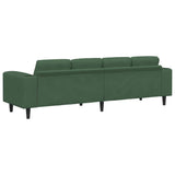 Fabric Sofa with Cushion Dark Green 208 cm Corduroy fabric 3335105
