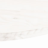 Table Top White 80x40x2,5 cm Solid Wood Pine Oval 824321