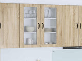 Wall Glass Cabinet PORTO Sonoma Oak 80 x 31 x 100 cm 885507