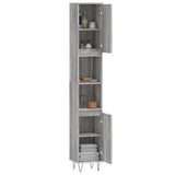 Bathroom Cabinet Grey Sonoma 30x30x190 cm Engineered Wood 831538