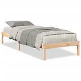 Extra Long Bed Frame without Mattress 100x210 cm Solid Wood Pine 852404