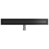 Shower Drain 2-in-1 with 360&deg Siphon Black 80 cm 42015970