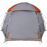 Family Tent Igloo 6-Person Grey and Orange Waterproof 4009571