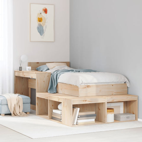 Bed Frame without Mattress 90x200 cm Solid Wood Pine 3309746