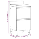 ZNTS Commercial Kitchen Cabinets 3 pcs Stainless Steel 3083719