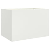 Planter White 62x40x39 cm Steel 841596