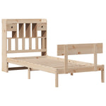 ZNTS Bookcase Bed without Mattress 90x190 cm Single Solid Wood Pine 3321820
