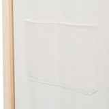 ZNTS 4-Panel Room Divider Cream 160x170x4 cm Fabric 248173