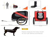 Bicycle Pet Trailer in Steel Frame-Red/Black T3398P548124