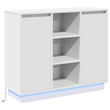 LED Sideboard White 90 x 32 x 75 cm Engineered Wood 869682
