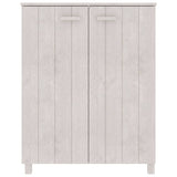 Shoe Cabinet HAMAR White 85x40x108 cm Solid Wood Pine 340517