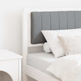Upholstered Headboard White 75 cm Solid Pine Wood 879098