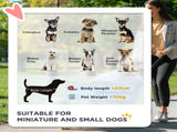 Foldable Pet Stroller, Dog Jogger with Reversible Handle, EVA Wheel, Brake, Basket, Adjustable T3398P349571