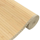 Rug Rectangular Light Natural80x400 cm Bamboo 376921