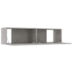 TV Cabinet Concrete Grey 120x30x30 cm Engineered Wood 801494
