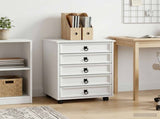 Rolling Cabinet with Drawers CORONA White 42040534