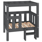 Dog Bed Grey 65.5x50.5x70 cm Solid Wood Pine 822374