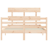 Bed Frame without Mattress 120x200 cm Solid Wood 3195086