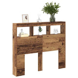 Headboard with Shelf Old Wood 120 x 17 x 102 cm Engineered Wood 869111