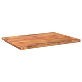 Table Top 80x60x2.5 cm Rectangular Solid Wood Acacia 370926