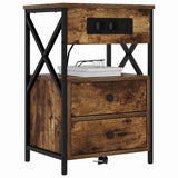 Bedside Cabinet Smoked Oak 40 x 31 x 60 cm Engineered Wood 859464
