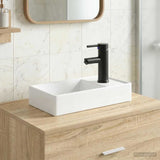 Bathroom Wash Basin Matte Black 40.5 x 22.5 x 11.5 cm Metal 890227