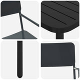 Dining Set 7 pcs Anthracite Steel 3422856