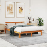 Bed Frame without Mattress Wax Brown 120x190 cm Small Double Solid Wood Pine 844268