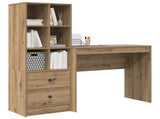 Desk with Drawer with Shelf with Storage 2 pcs Artisan Oak 3337328
