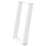 Dining Table Legs U-Shaped 2 pcs White 50x cm Steel 4012785