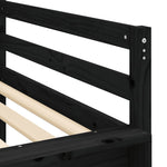 ZNTS Kids' Loft Bed with Tower without Mattress White&Black 90x200cm 3207105