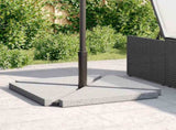 Umbrella Weight Plates 4 pcs Grey Granite Triangular 14 kg 3318585