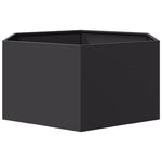 ZNTS Garden Planter Black Hexagon 104x90x45 cm Steel 851129