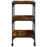 Kitchen Trolley Smoked Oak 60x41x76 cm Engineered Wood 842303