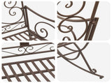 Garden Bench Antique Brown Steel 42038700