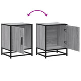 Bedside Cabinets 2 pcs Grey Sonoma 40x31x50 cm Engineered Wood and Metal 848716