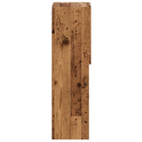 TV Cabinet with LED Lights Old Wood 30.5x30x102 cm 857676