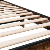Bed Frame without Mattress Smoked Oak 100x200 cm 845804