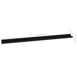 Wall Shelves 4 pcs Black 115x9x3 cm 326671