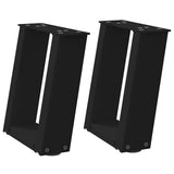Coffee Table Legs U-Shaped 2 pcs Black 30x cm Steel 4012736