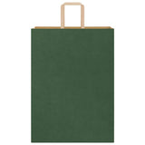 Paper Bags 250 pcs with Handles Green 32x17x44 cm 4101958